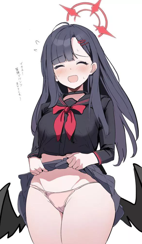 Showing off her panties