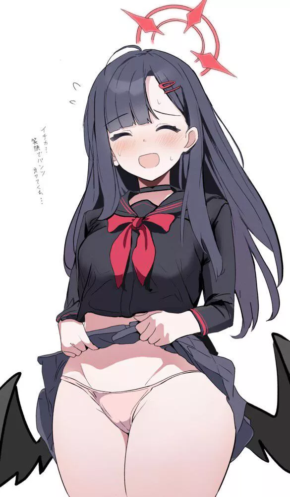 Showing off her panties