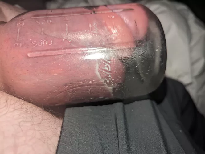 2 hours in a penis pump then 2 hours in a jar.