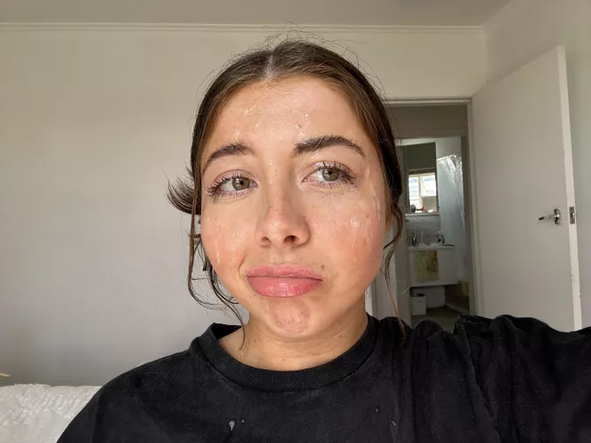 Big load on my face before class F18