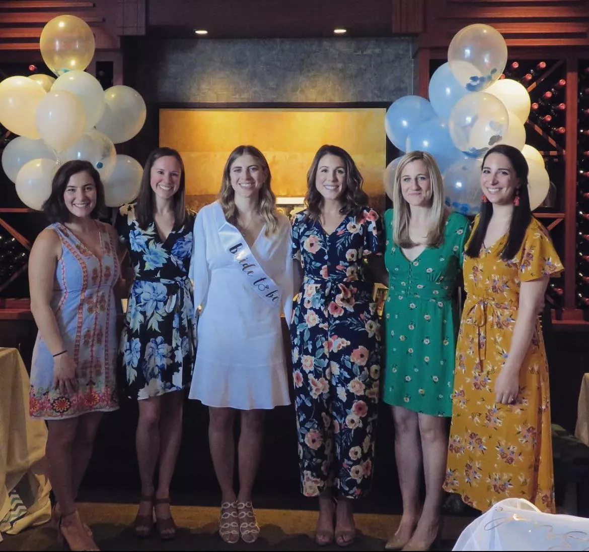 Bride and her bridesmaids