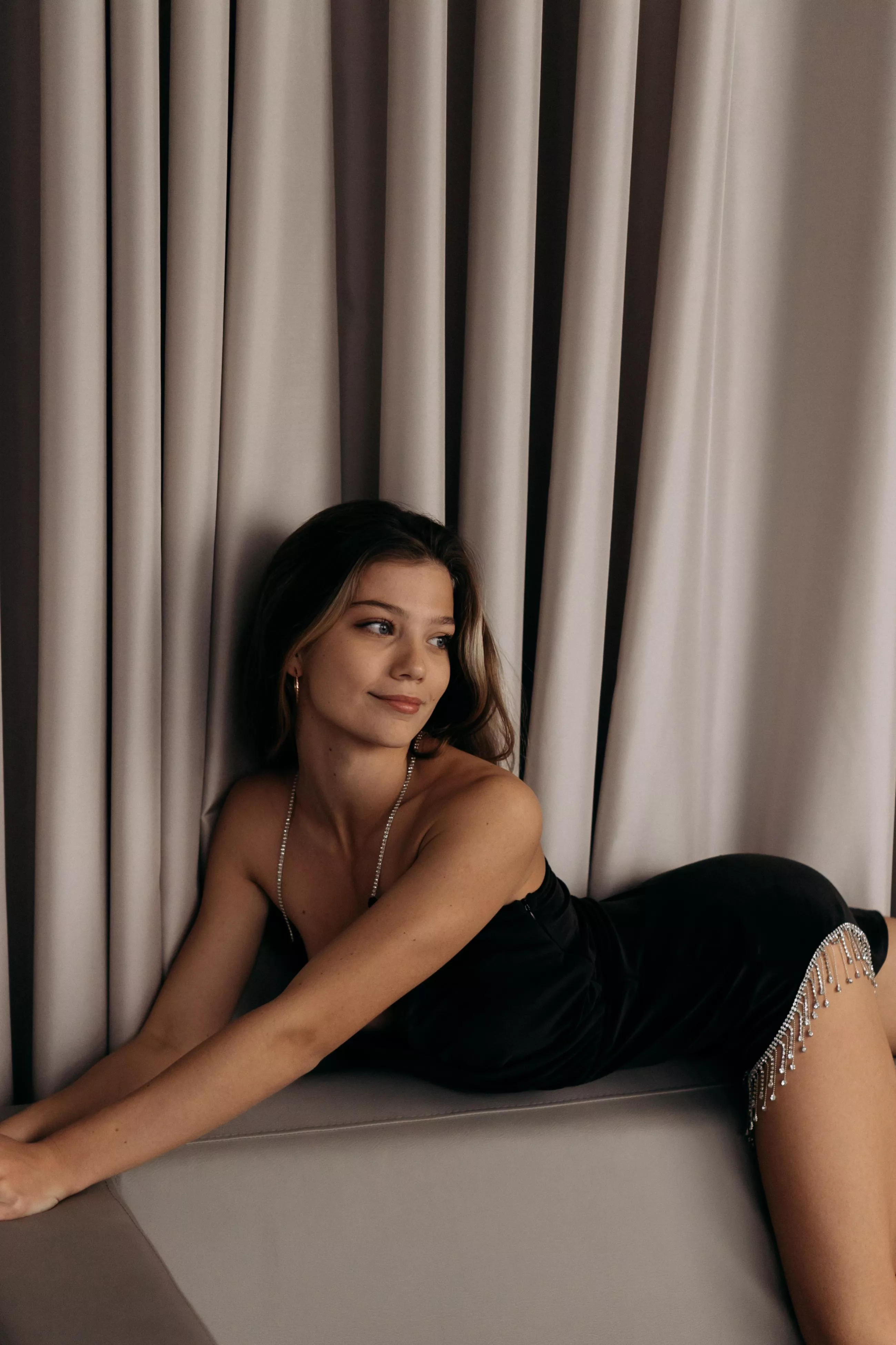 Dressed up, knowing that after a few minutes, I'm going to be nakey again