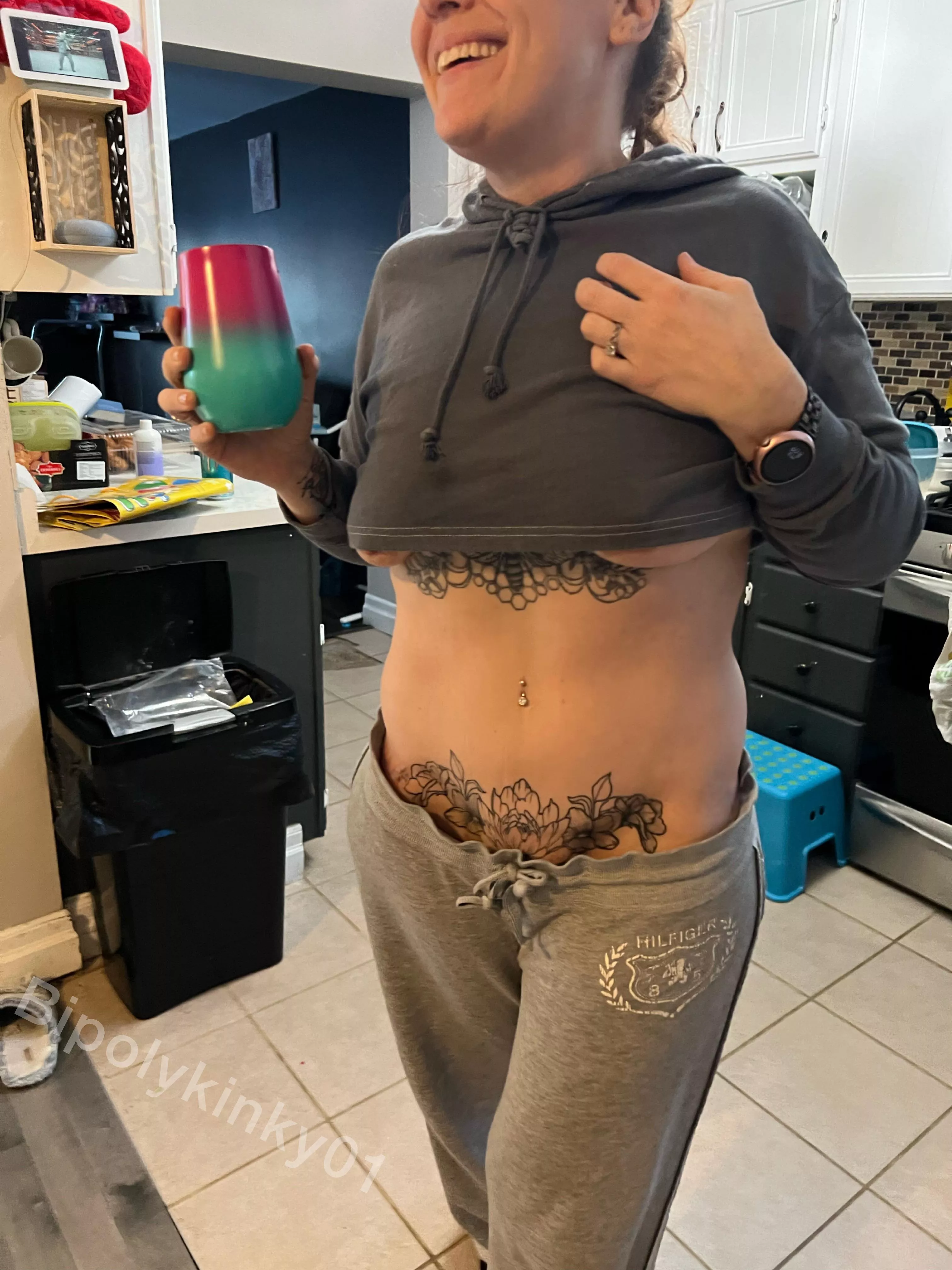 Enjoying a lazy Saturday morning. Should I wear this outside to take out the trash?