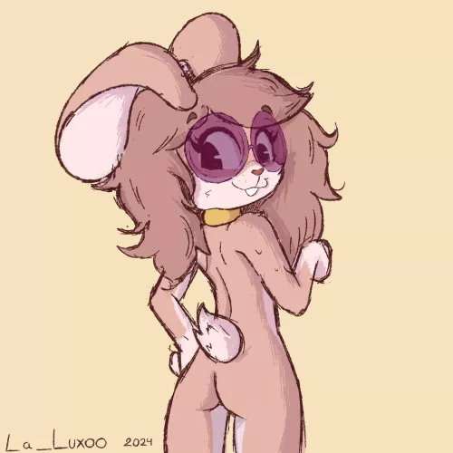 [F] Cute sexy bunny... 🍑(art by me: La_Luxoo)