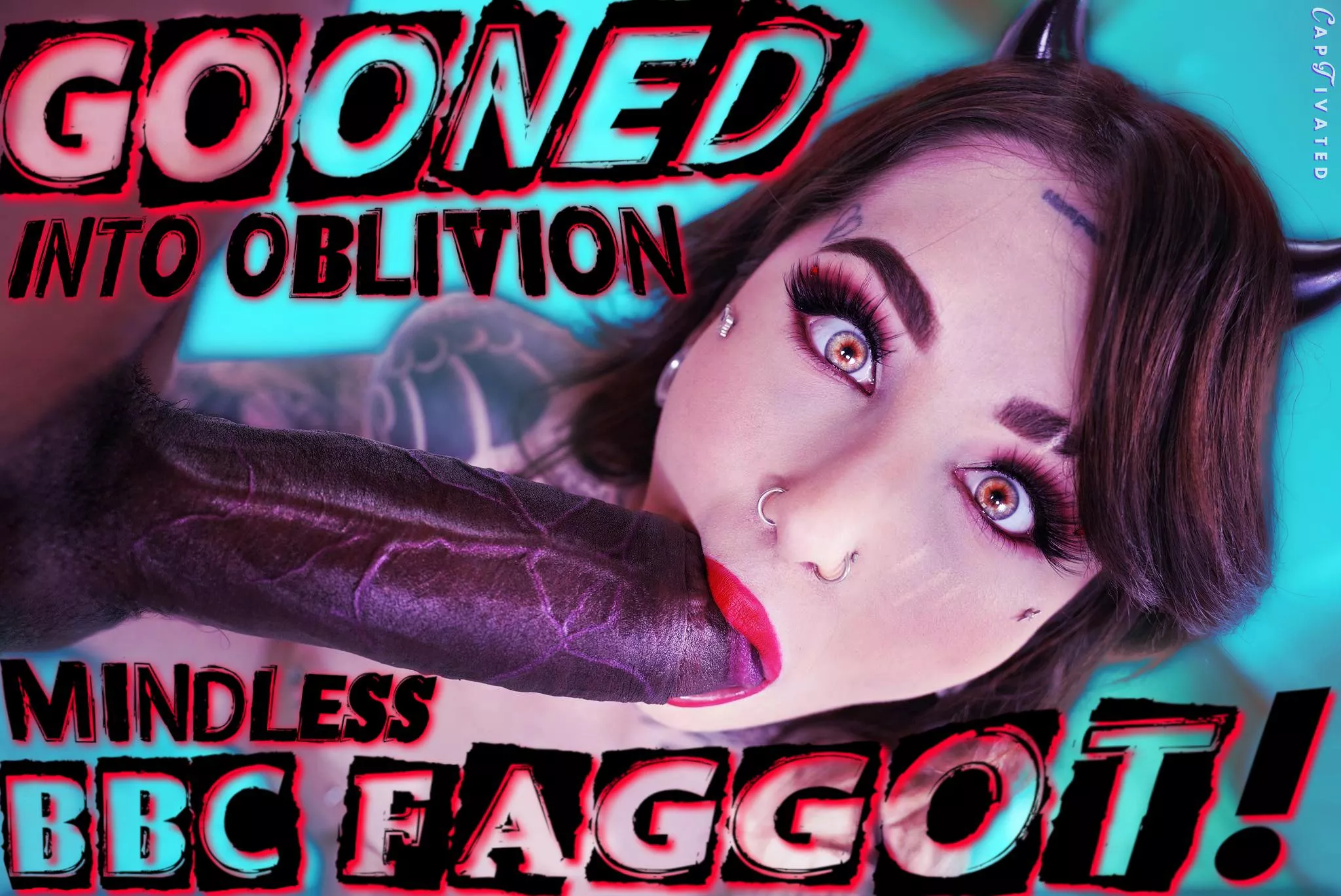 Feel his veins pulsating in your mouth, little slut! 💕