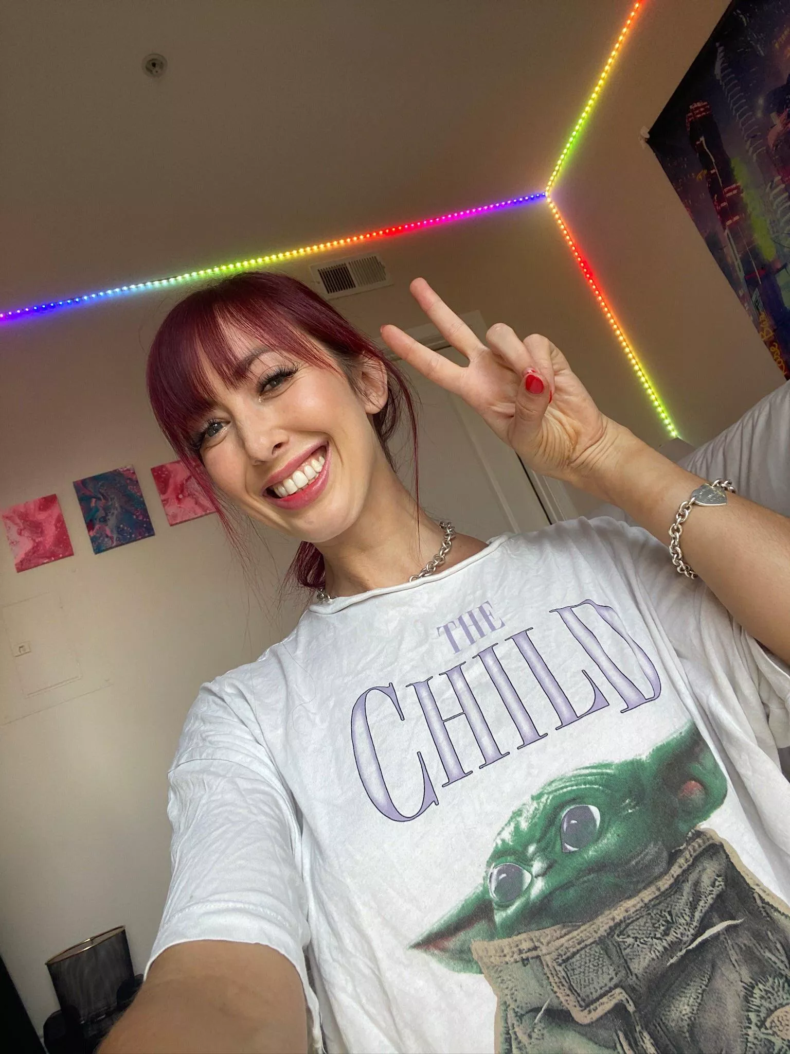 Feeling cozy with my geeky oversized shirt