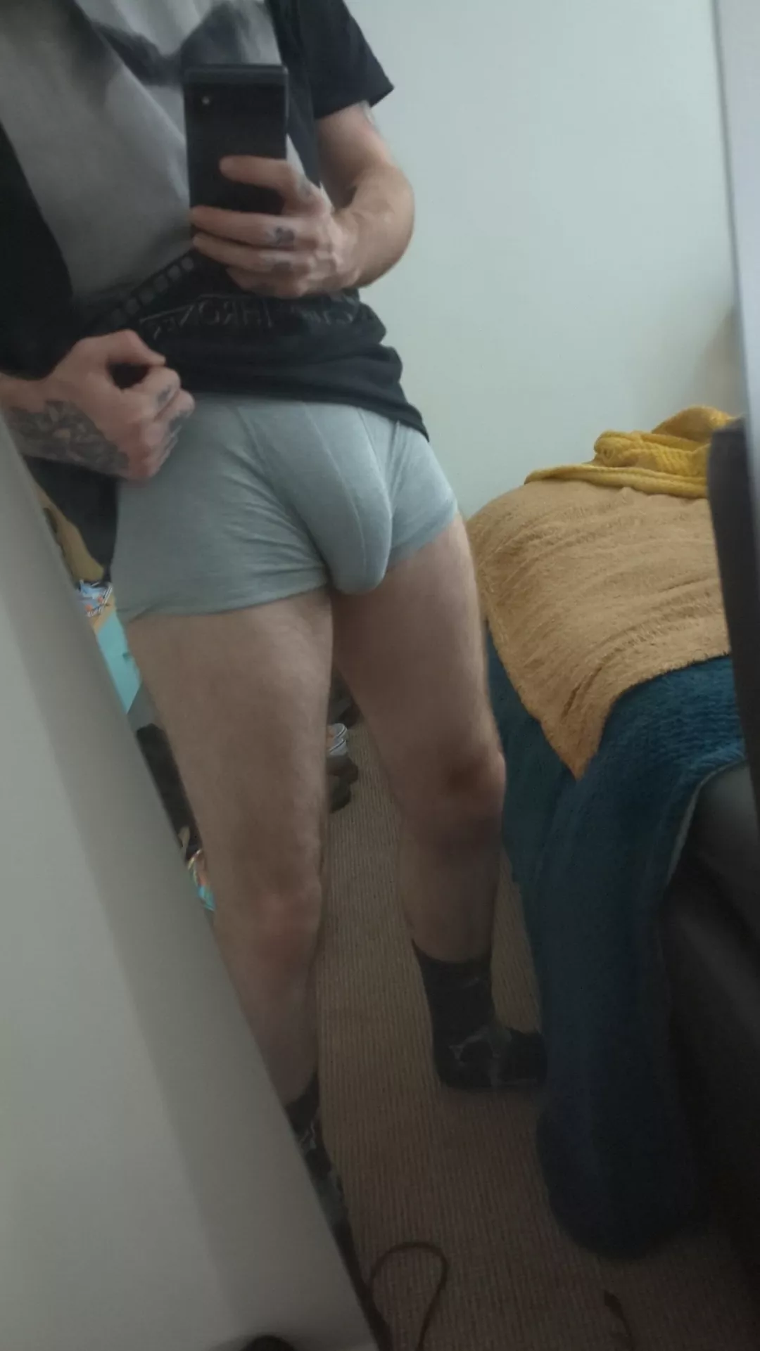 Finally taking trousers off rocks