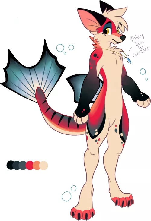 Fox Fish? Fish Fox? Adoptable (Art & Design by Me!)