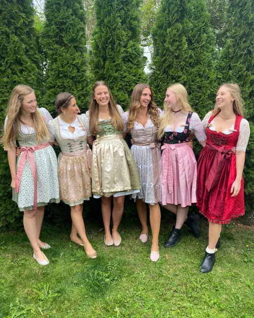 German Girls in Dirndl