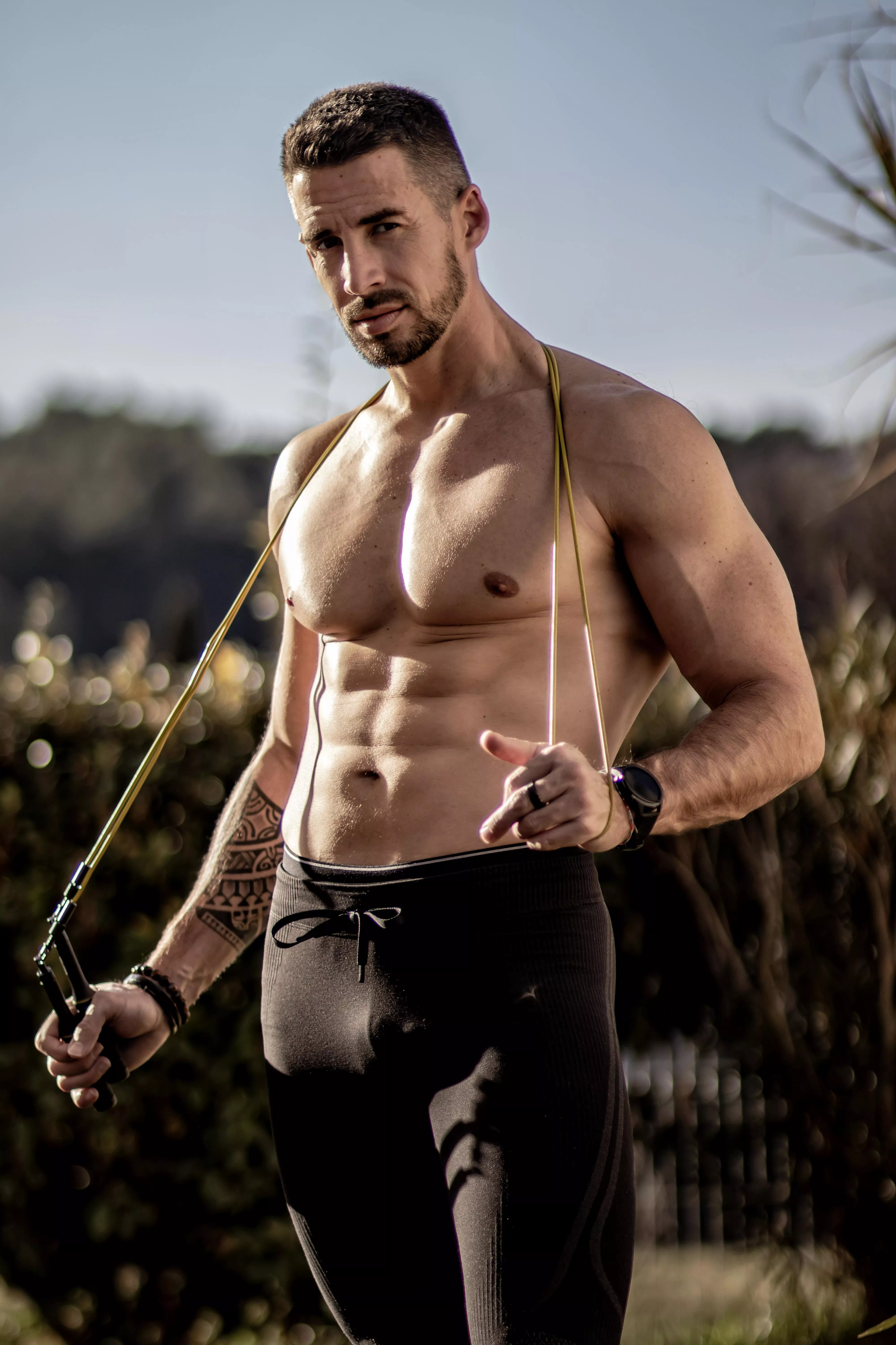 I'll jump rope or I'll jump on you