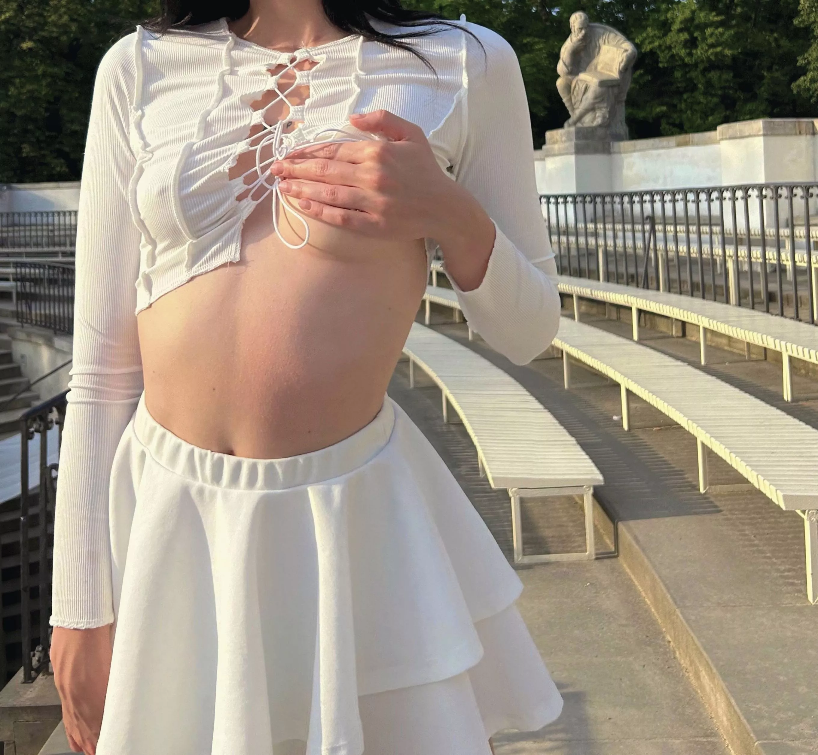 My tits deserve a load. Would you mind?