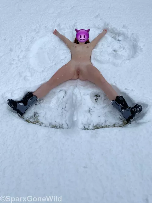 Naked snow angels are better