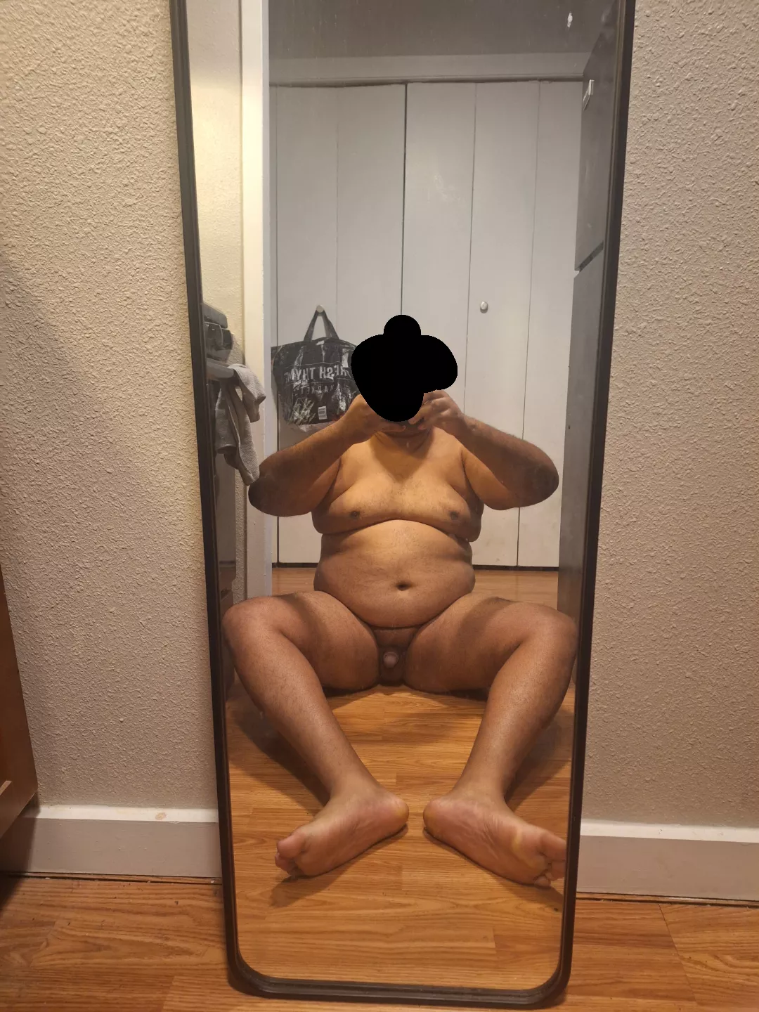 On the kitchen floor