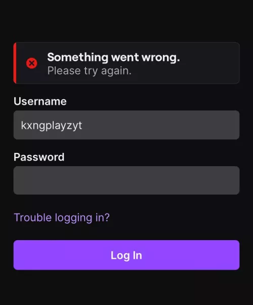 “Something went Wrong” twitch app on IOS