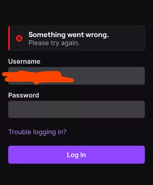 “Something went wrong” Twitch on IOS