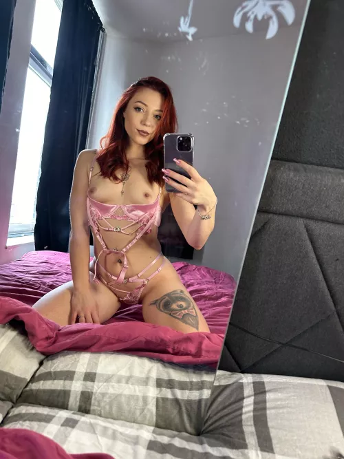 This young redhead been waiting all day for you to get off of work and fuck her