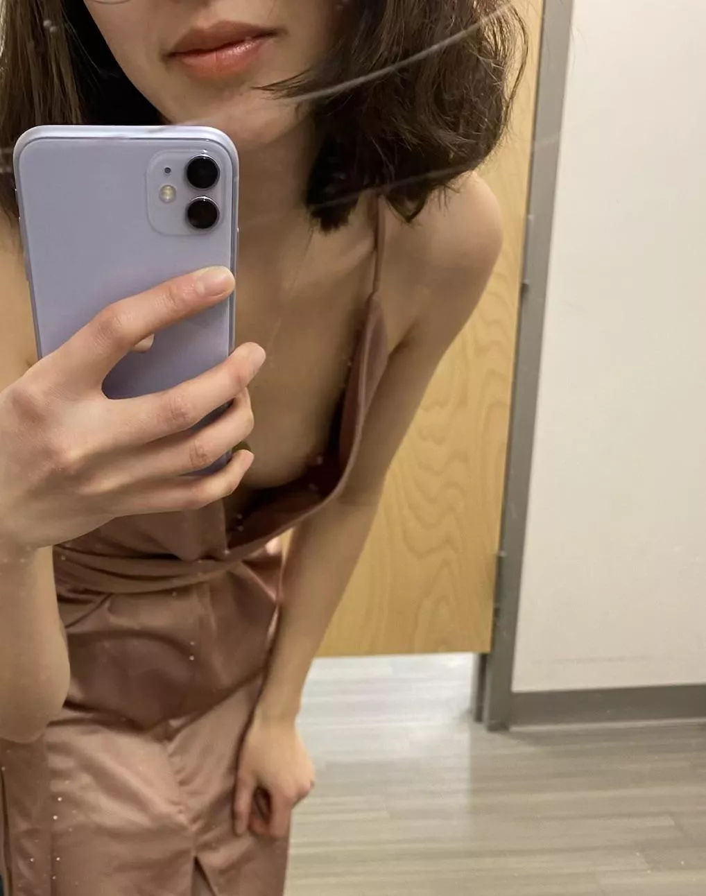 Thrift shop dressing room tease