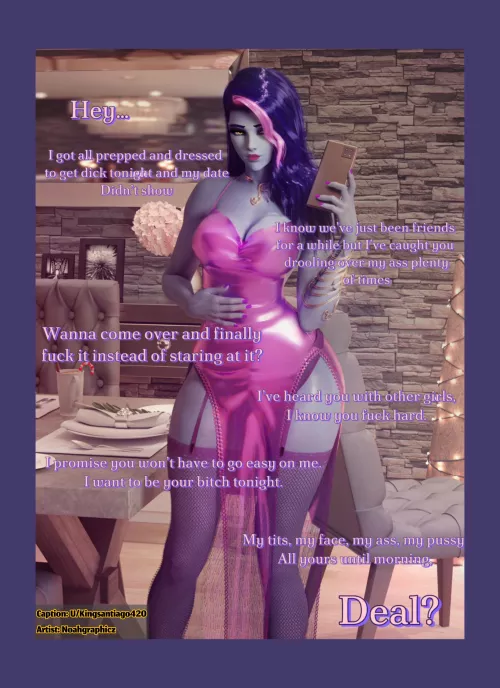 Widowmaker offer [Noahgraphicz] [dress] [restaurant] [hourglass] [slutty outfit] [clothed] [offer] [overwatch]