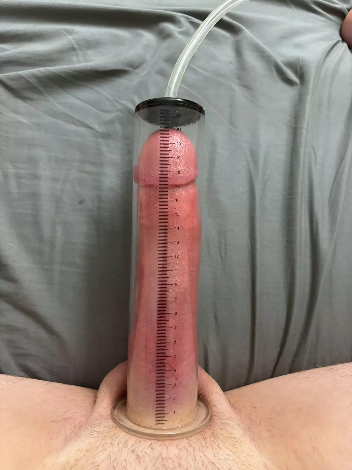 8.25” in the pump, soon I might need a bigger one😉