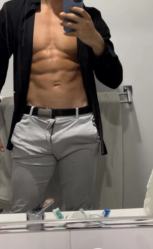 Are grey pants the new grey sweats?