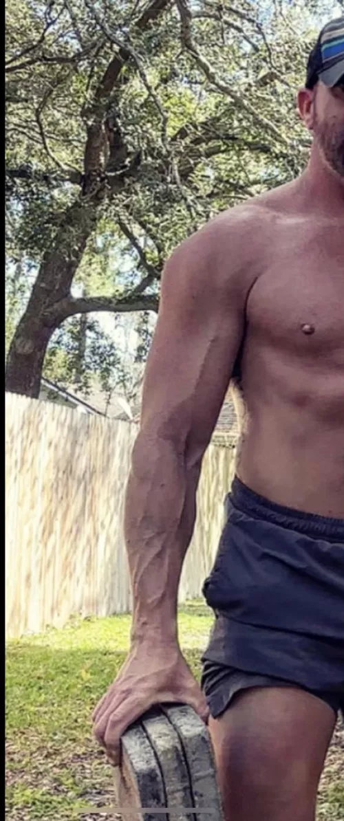 Built a fire pit today out of some old pavers