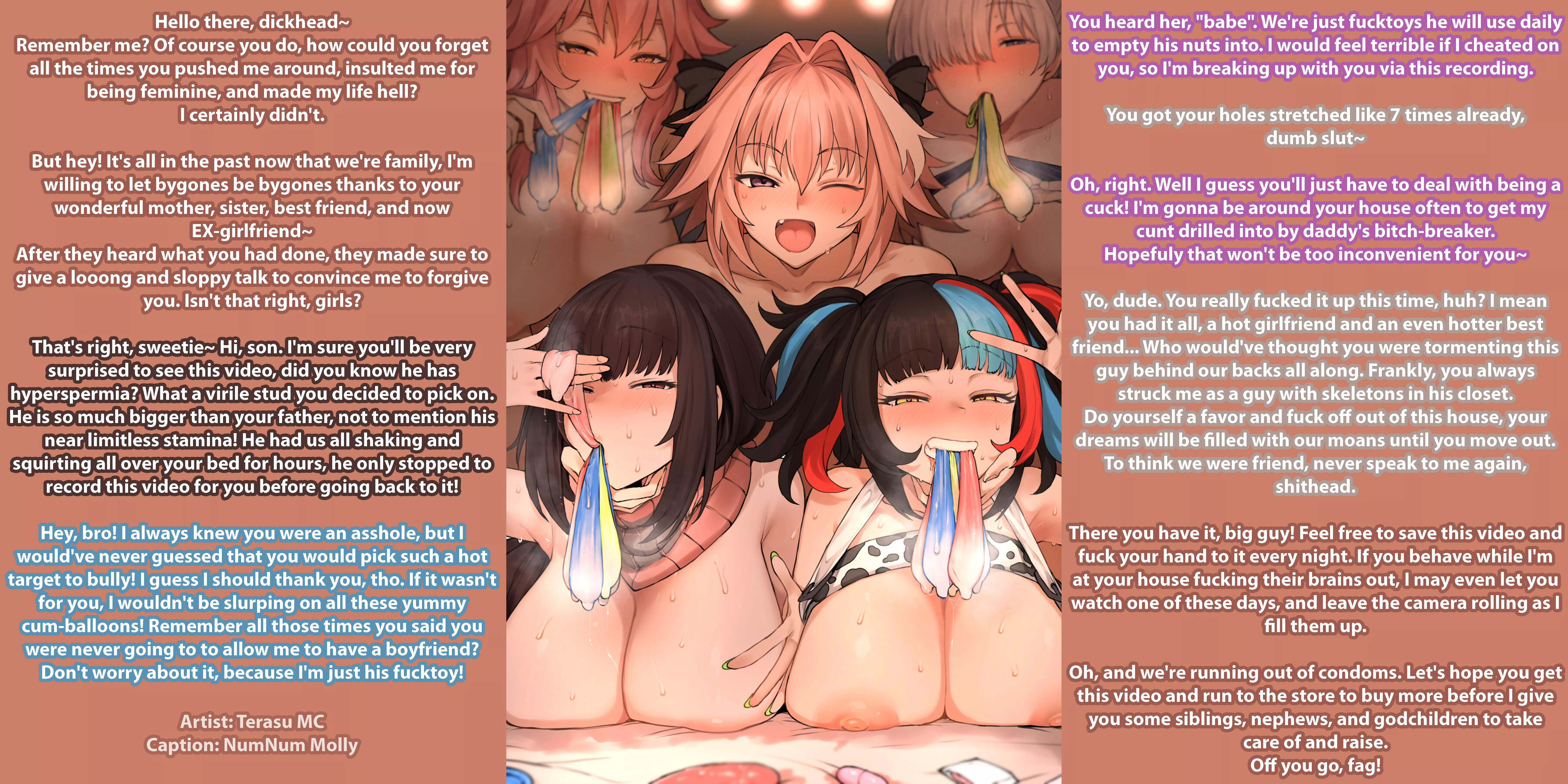 Bullied Femboy's Revenge [Cuckolding][Revenge From Bully][Femboy][5Some][Mother][Sister][Exgirlfriend][Best Friend][Verbal Degradation][F-Slur][Artist: Terasu MC]