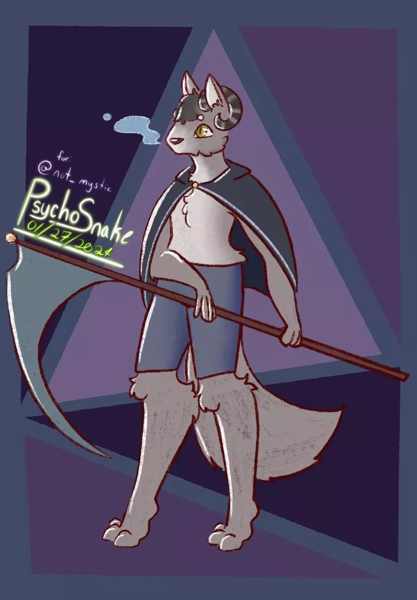 Cute little fursona I drew for somebody on tik tok, I think I did well ^^