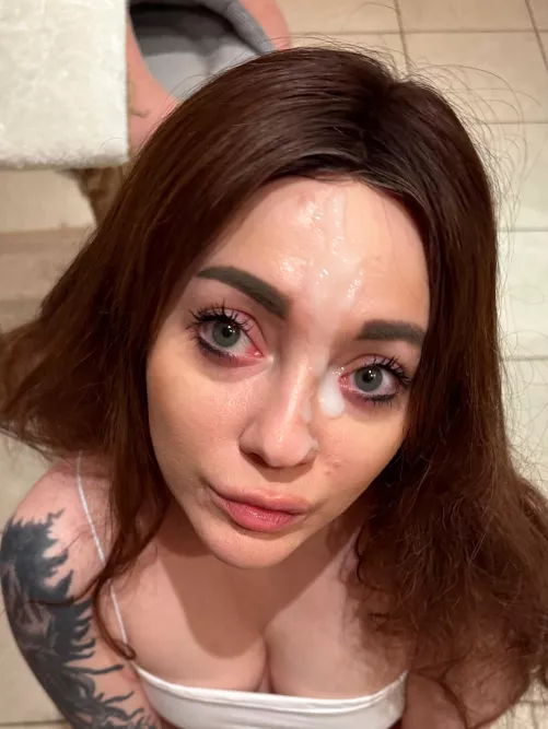 Happiest with cum on my face