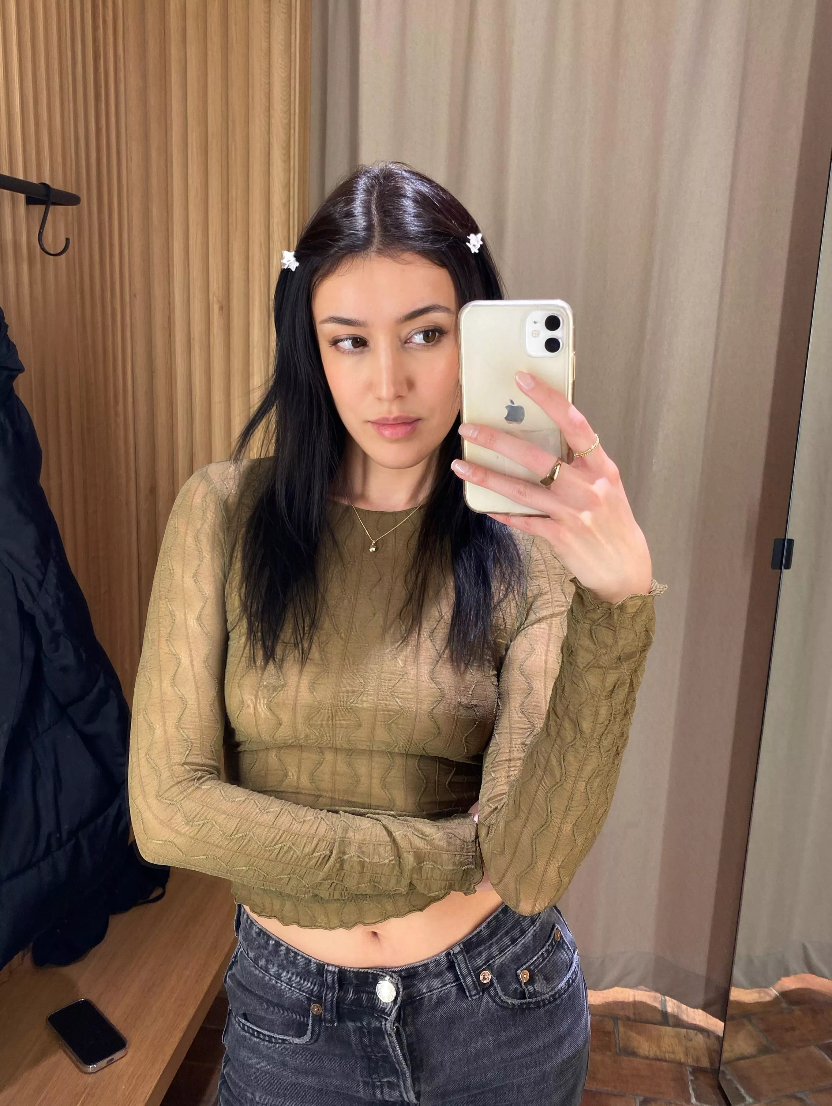 I like trying on slutty clothes