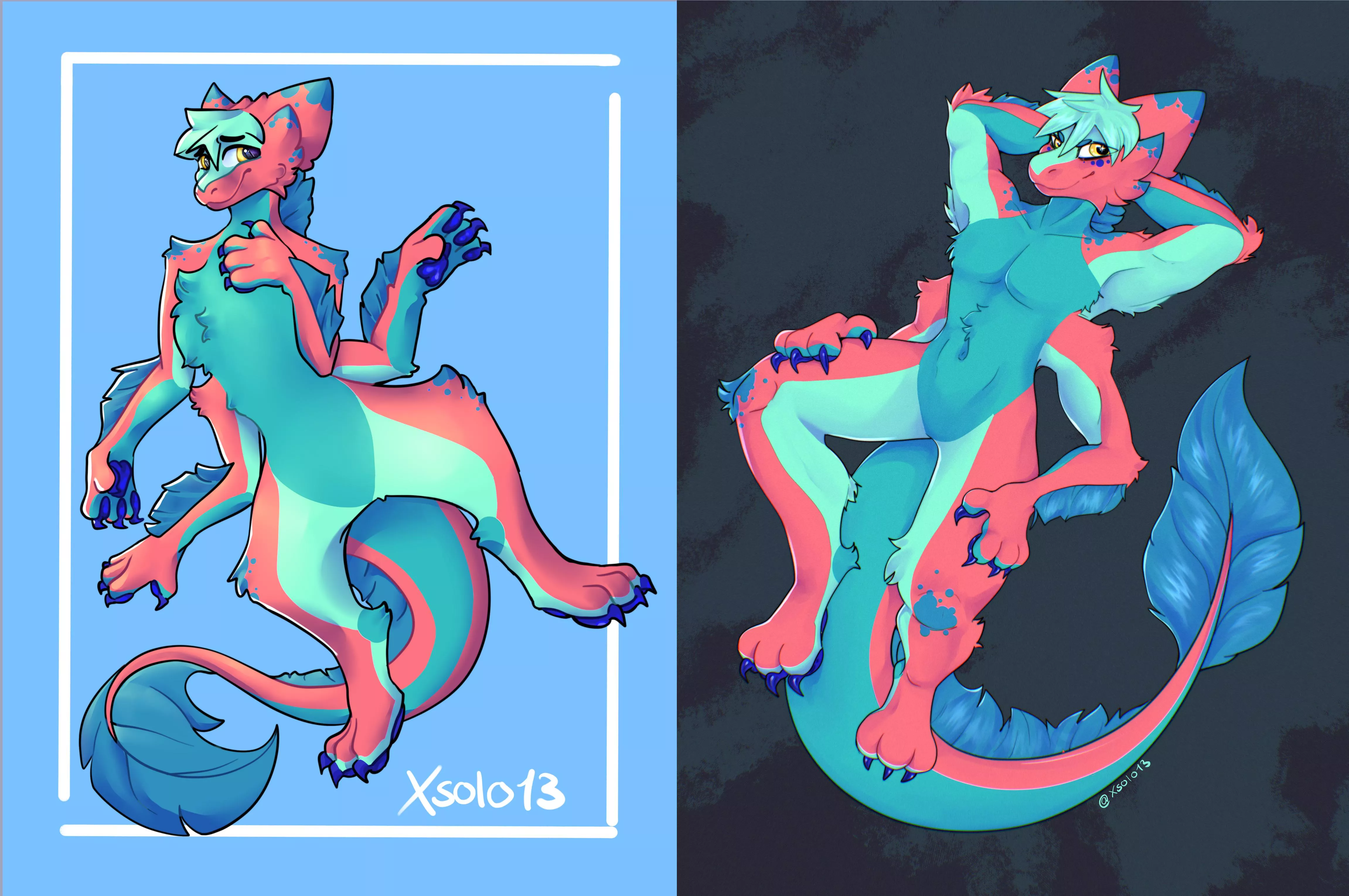 I redrew one of my first artworks I posted on here two years ago :3