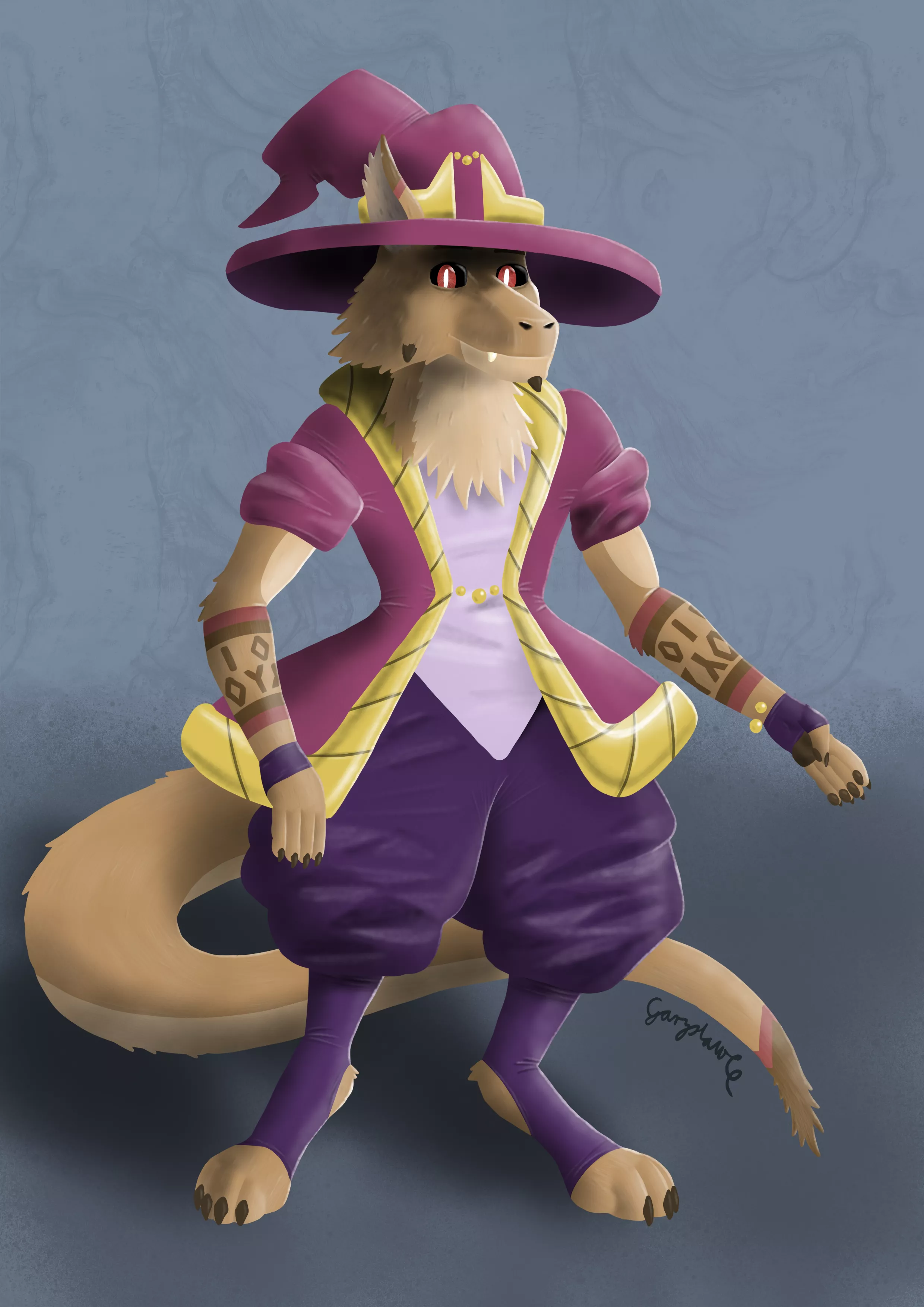 I tried drawing my fursona in a new style.Not the best results, but I'm relatively proud.