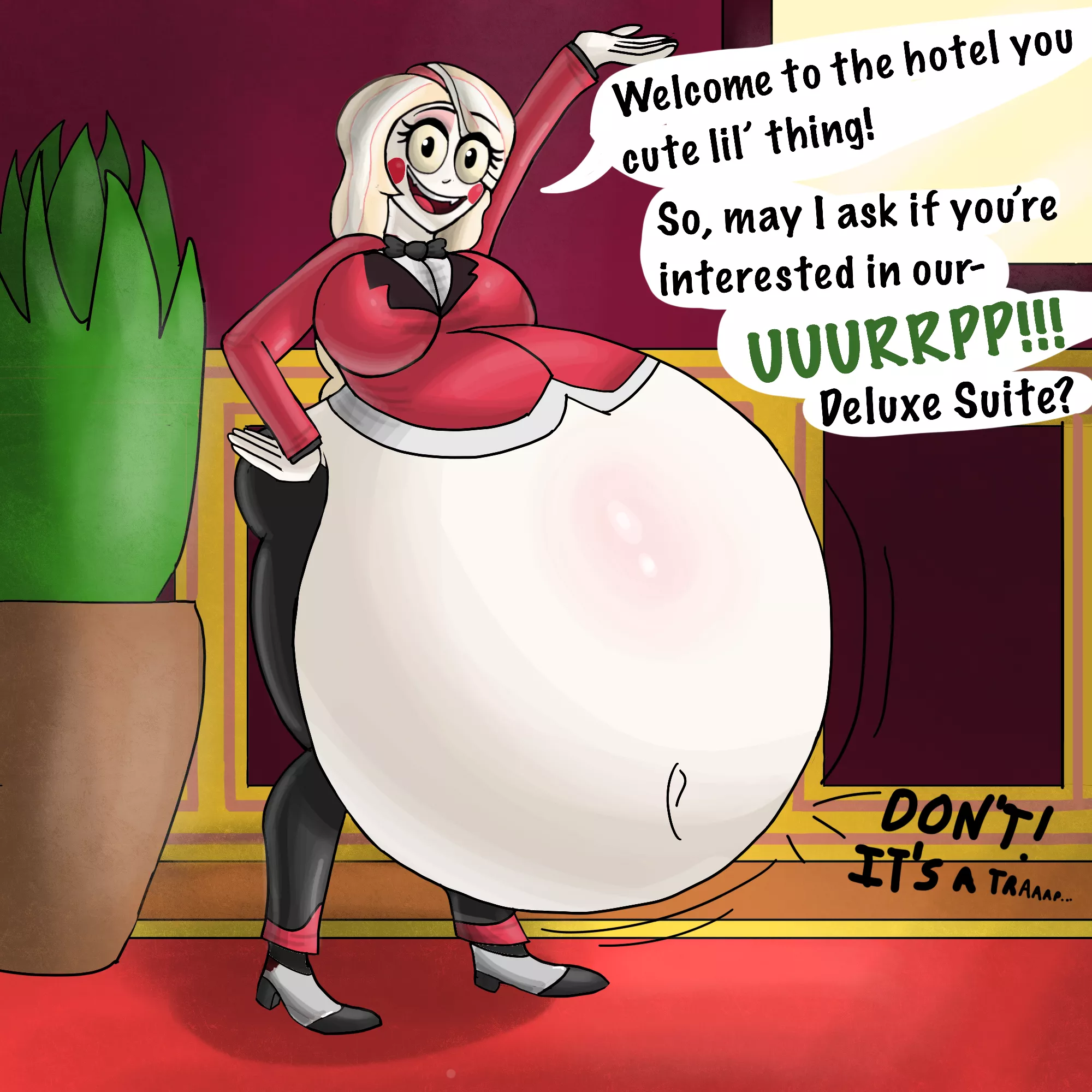 {Image} Carnivorous Charlie (Art by SirEdwardthe3rd) [Oral Vore, Female Pred, Demon Pred]