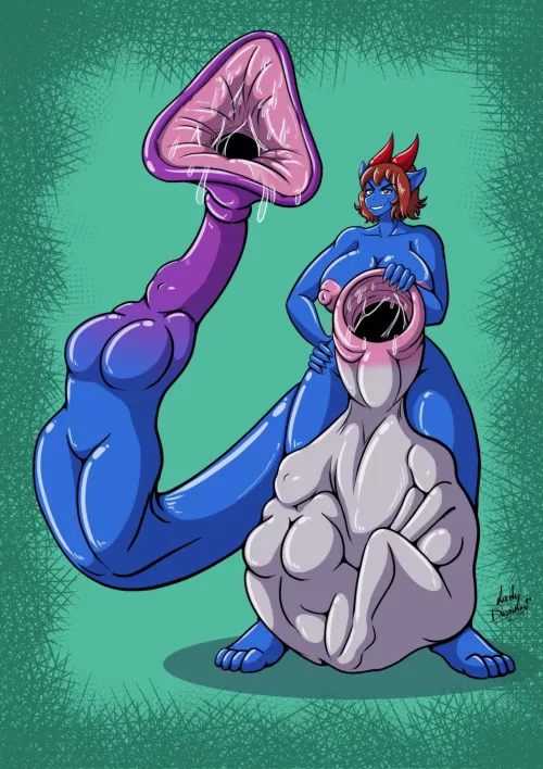 {image} Don’t Think You’ll Escape (art by Drasamichan) [Cock and Tail Vore]