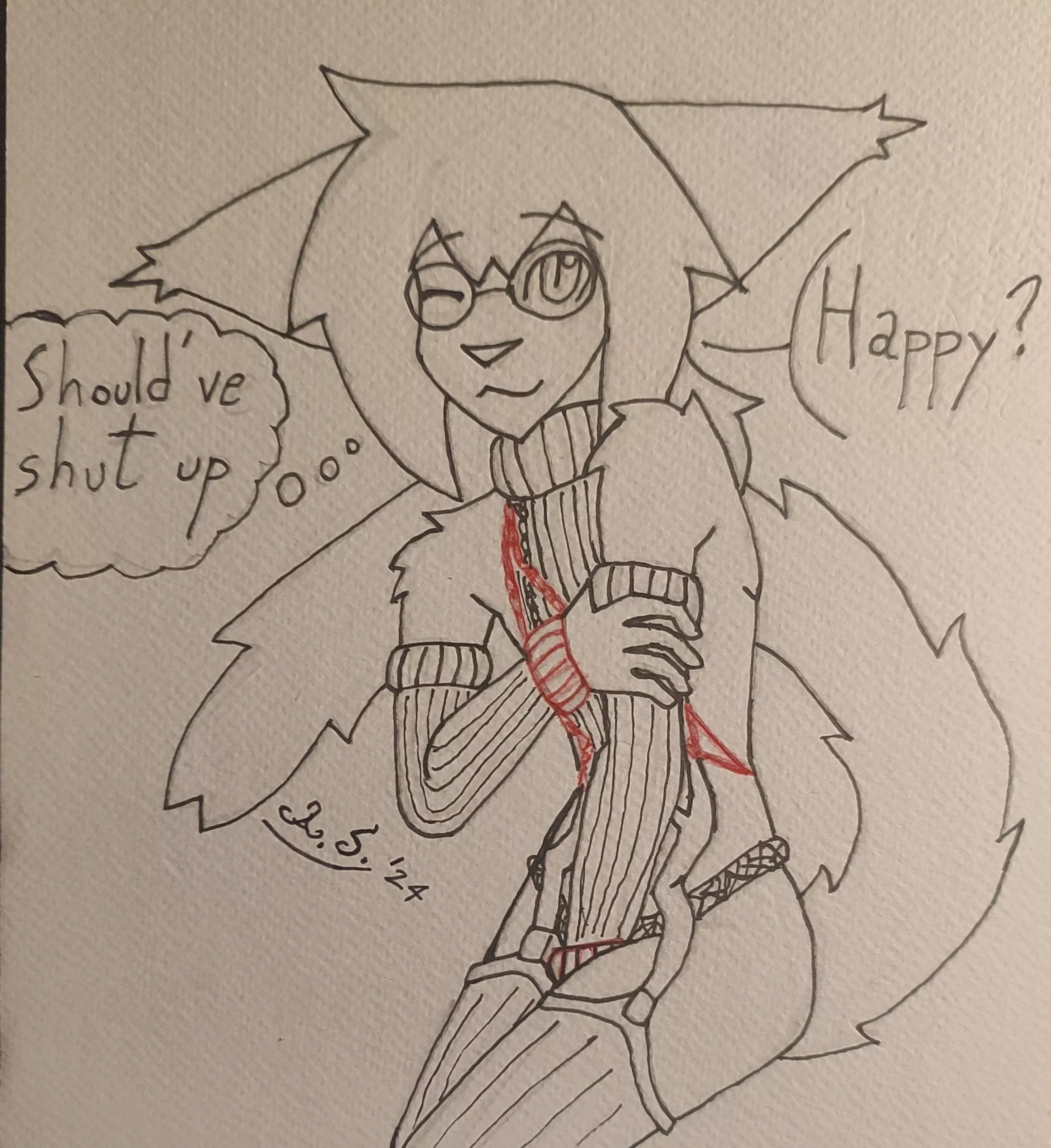 Inked my last drawing !! Thoughts ? Opinions ? (28/01/2024)