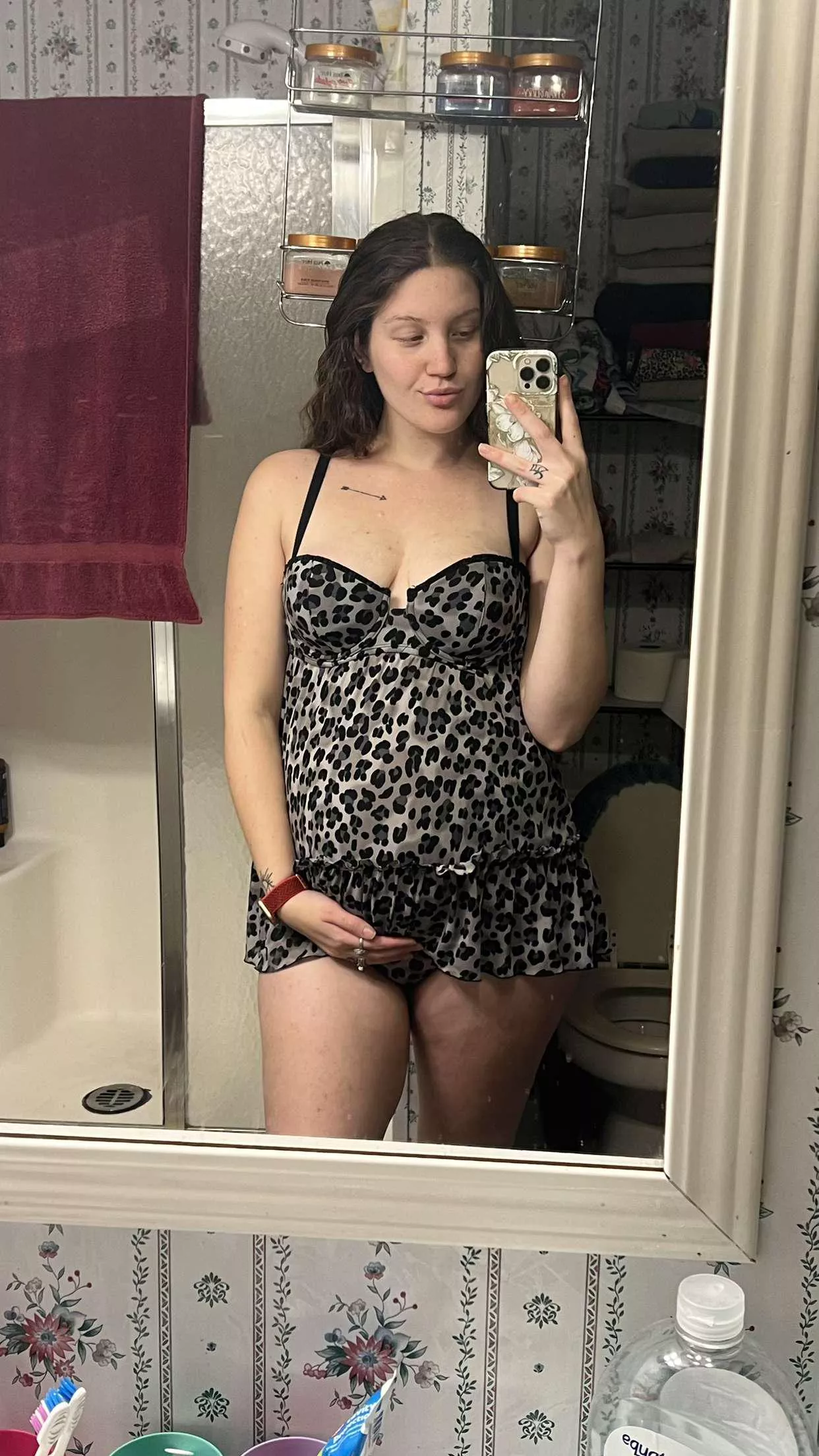 Kiss my belly then my lips