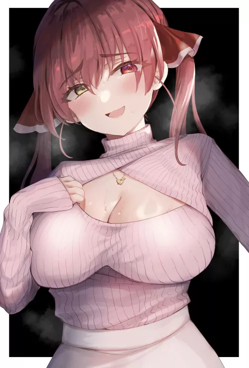 Marine feeling hot [Hololive]