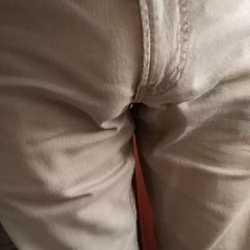 My soft cock in denim. Is it noticeable?