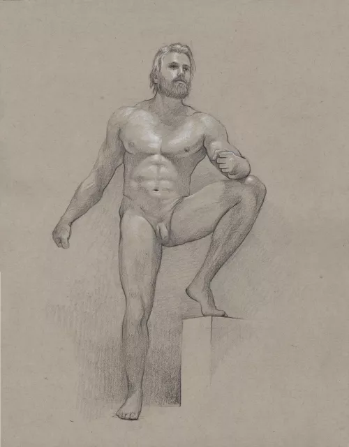 Study on toned paper, by me