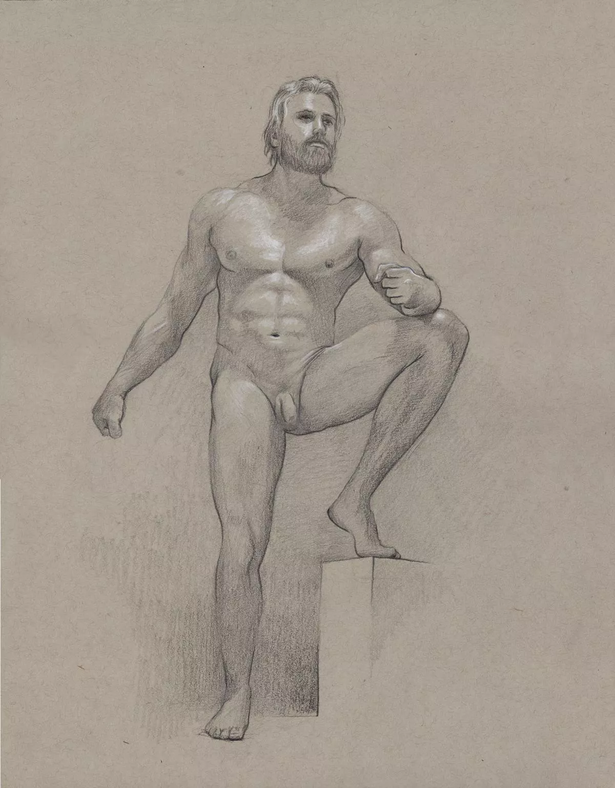 Study on toned paper, by me