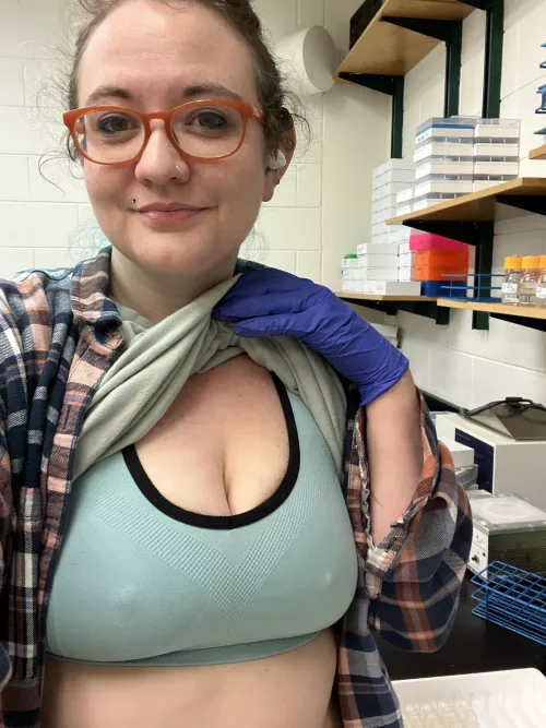 Working late in the lab