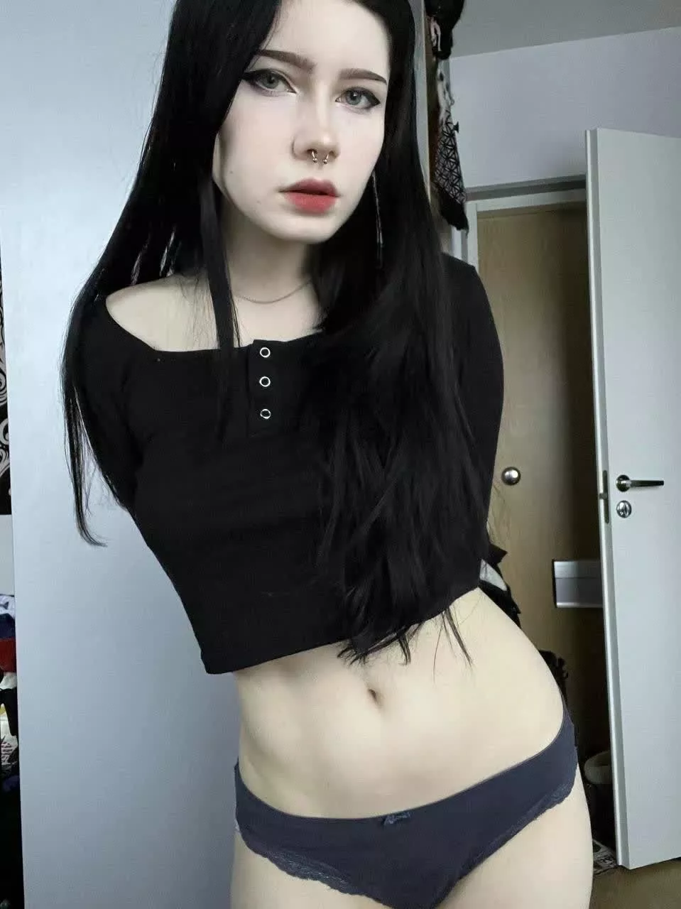 Would you be mad if a small tiddy punk girl left black lipstick marks all over you?