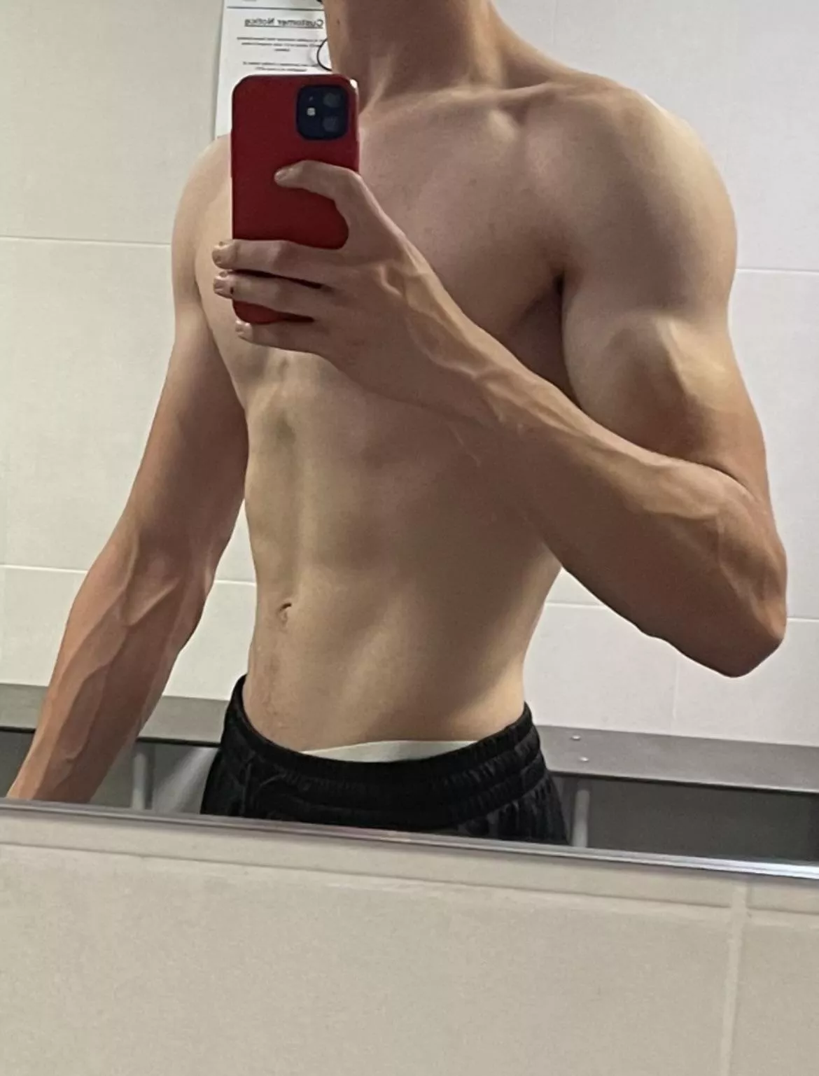 Another gym selfie with my veins popping. Would you touch them?