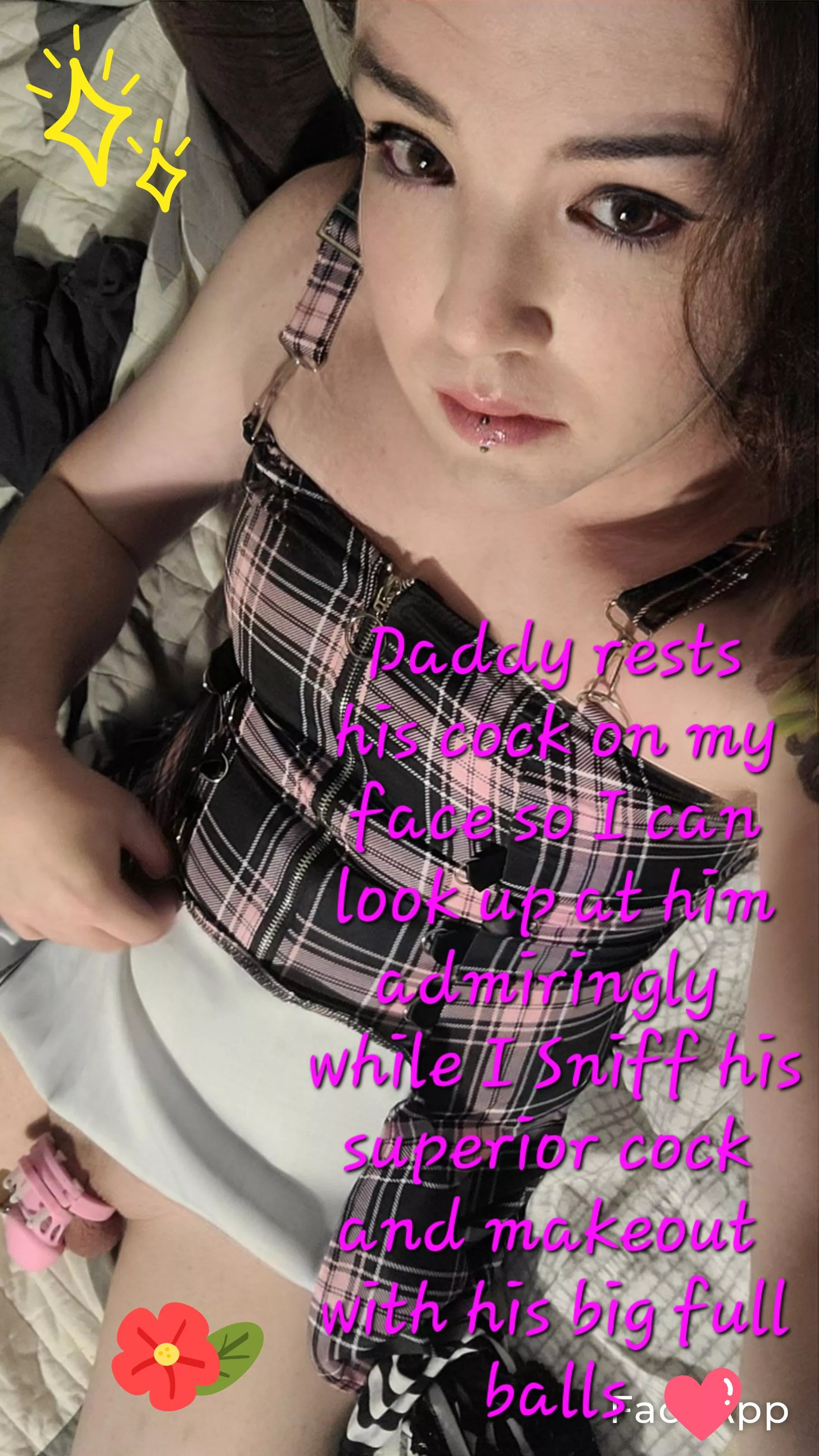 It's important to keep eye contact while men cum on you!