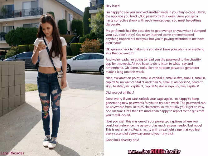 Just remember the password