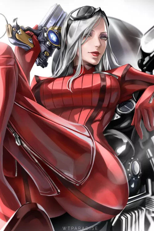 Red Catsuit & Thigh Boots