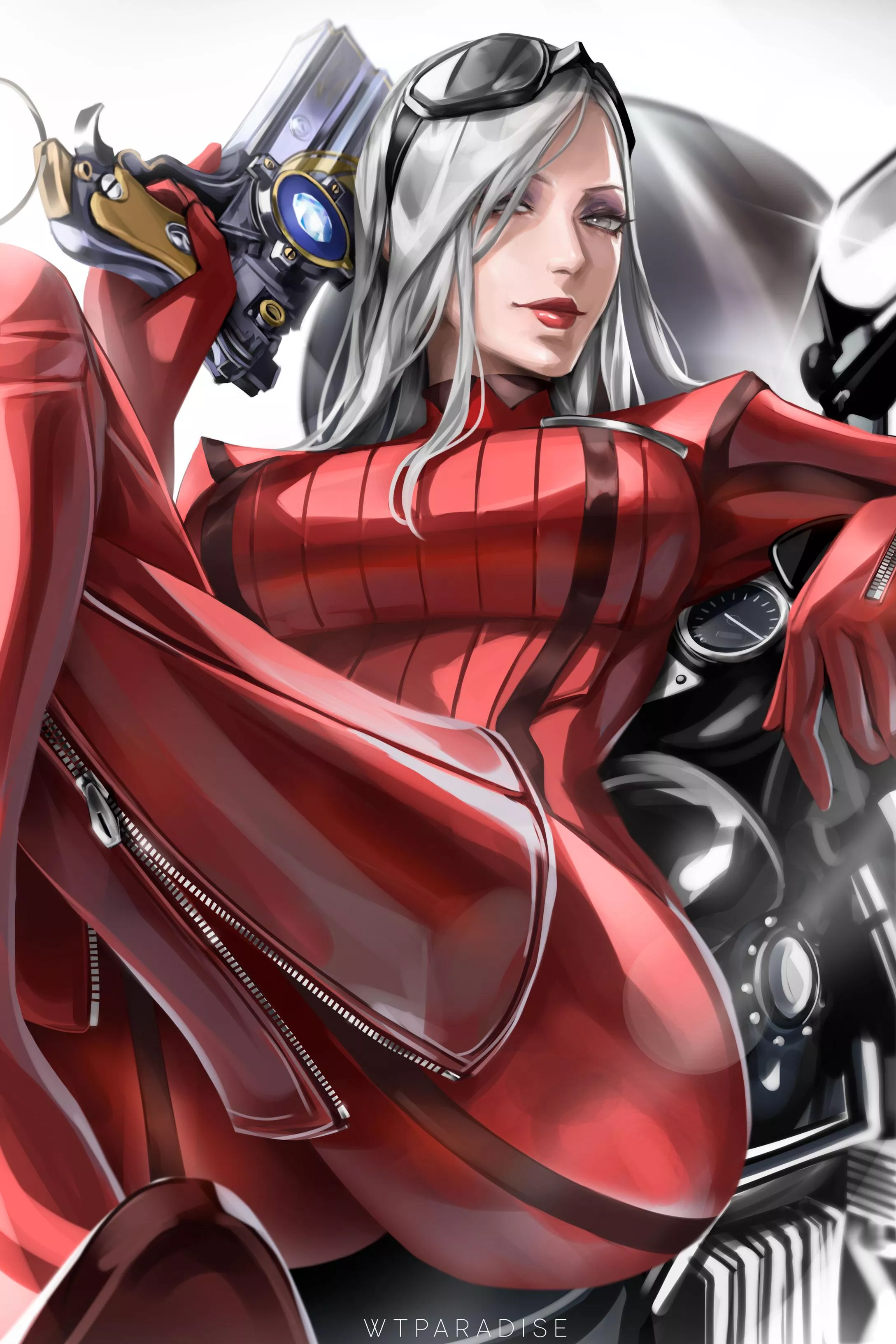 Red Catsuit & Thigh Boots