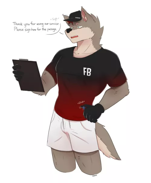 Slightly tired courier | by me