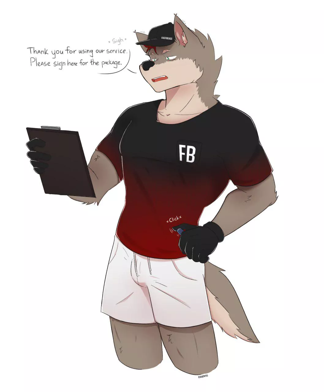 Slightly tired courier | by me