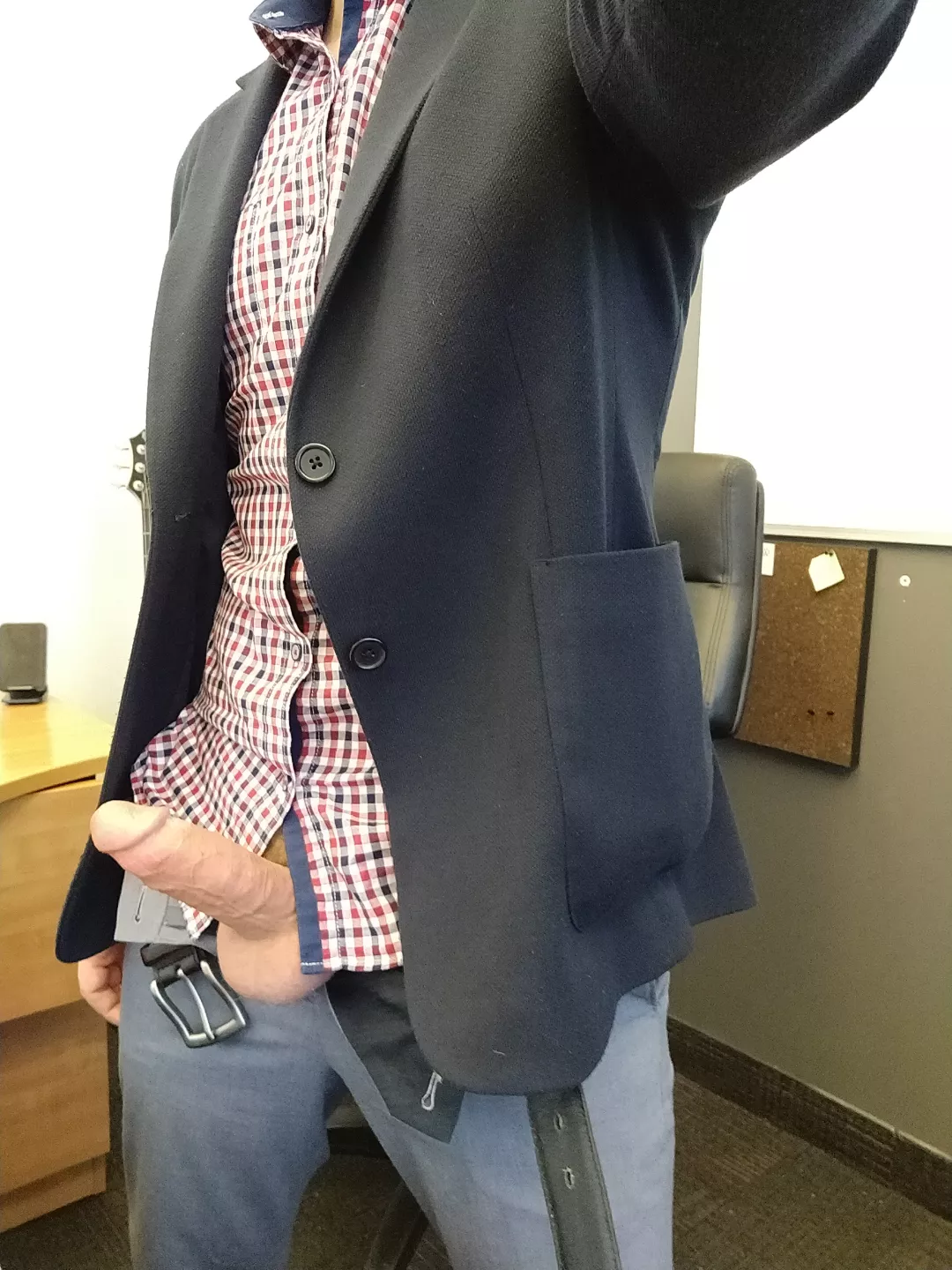 [36] everyone left the office already, time to dress down a bit?
