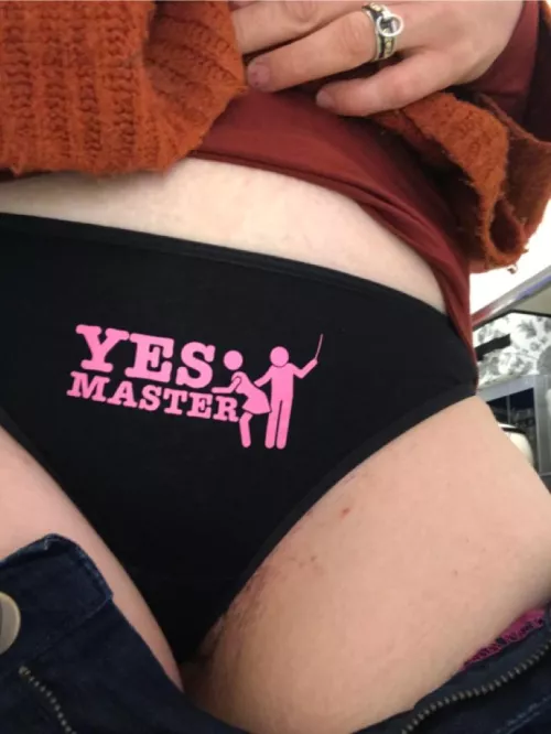 A few of her favourite words. Exhibiting herself and her favourite knickers.